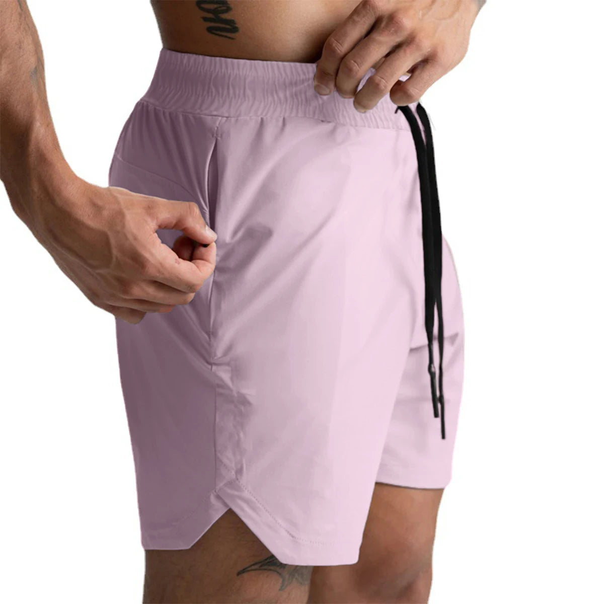 Pantalón corto deportivo liso Zest Market color rosa para hombre